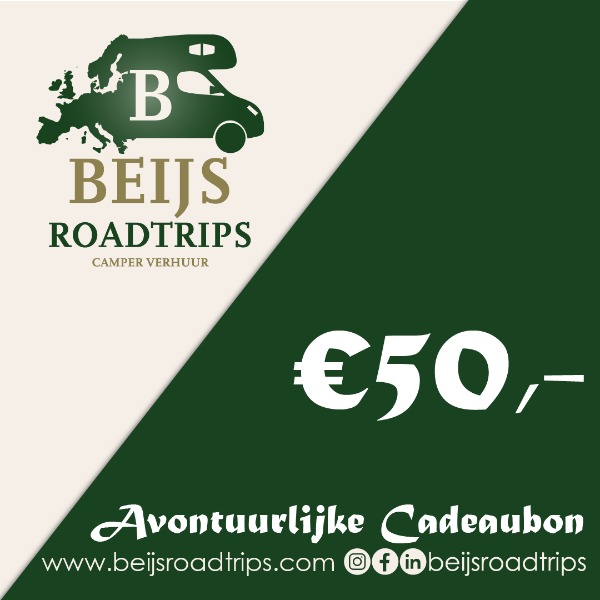 De Beijs Roadtrips Cadeaubon! T.w.v: €50,-